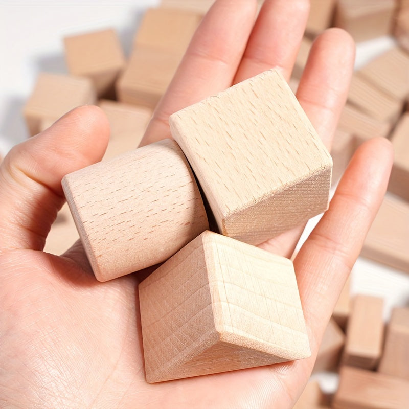 Natürliche Holzbauklötze Set – Für kreatives Spielen und Bildung
