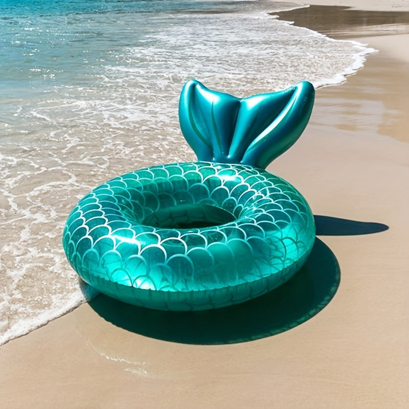 Mermaid Scale Aufblasbarer Pool Float – Ergonomisches Design mit Kissen