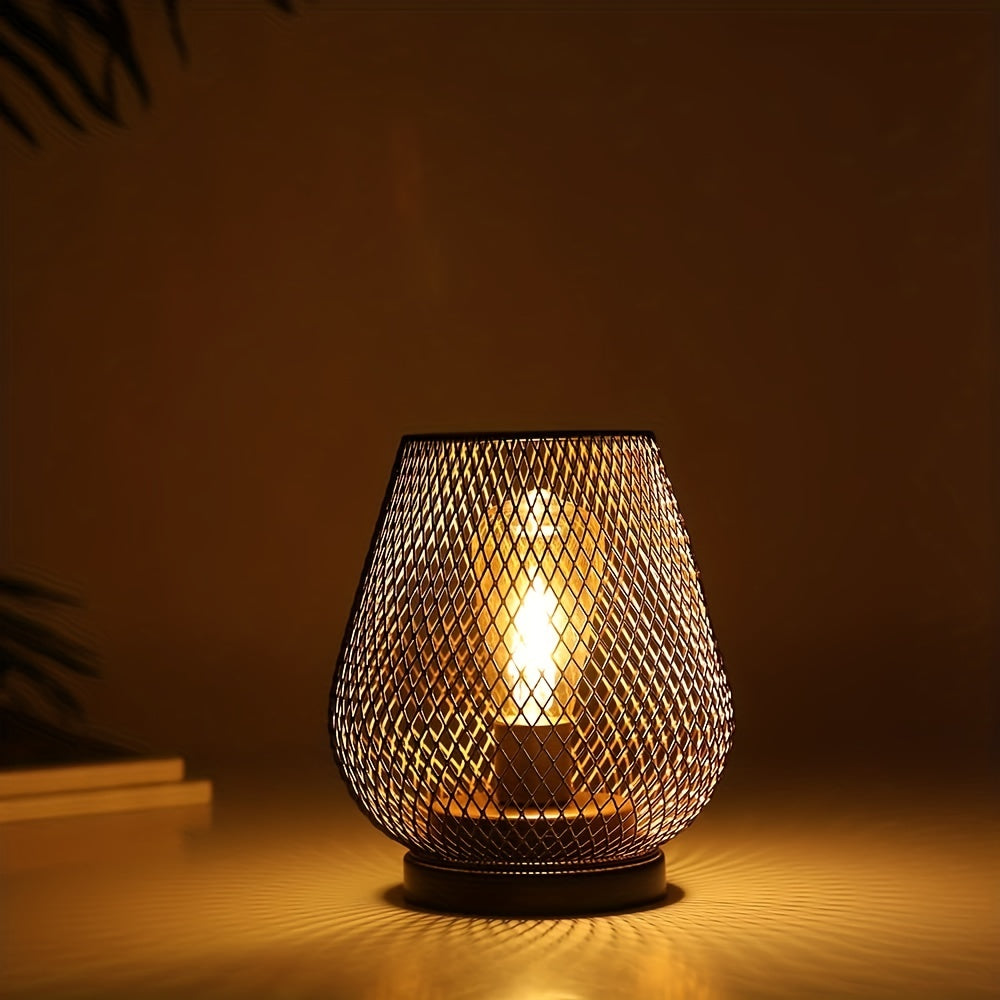 RusticMesh Tischlampen-Set – Industrieller Stil und Stimmungsvolle Beleuchtung