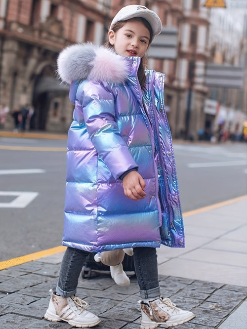 Sophie Glänzende Winterjacke für Kinder – Trendy und Warm für Kalte Tage