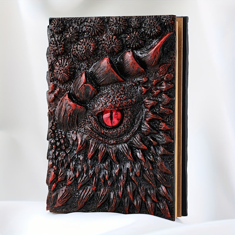 Fantasy Notizbuch mit Drachenauge – Robust und Kunstvoll