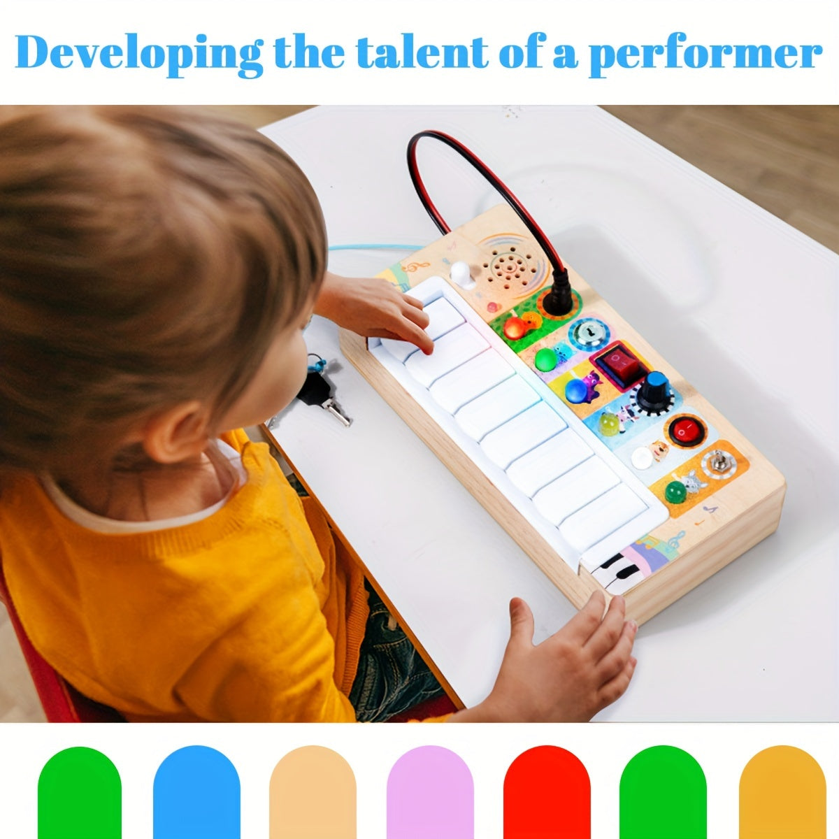 Pädagogisches Musik-Spielbrett für Kinder – Lernen und Spielen mit Klang und Licht