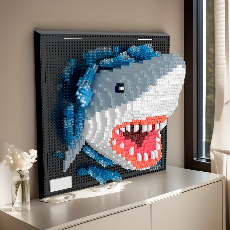 Kreative 3D Wandkunst Bauklötze – Hai und Adler Kollektion