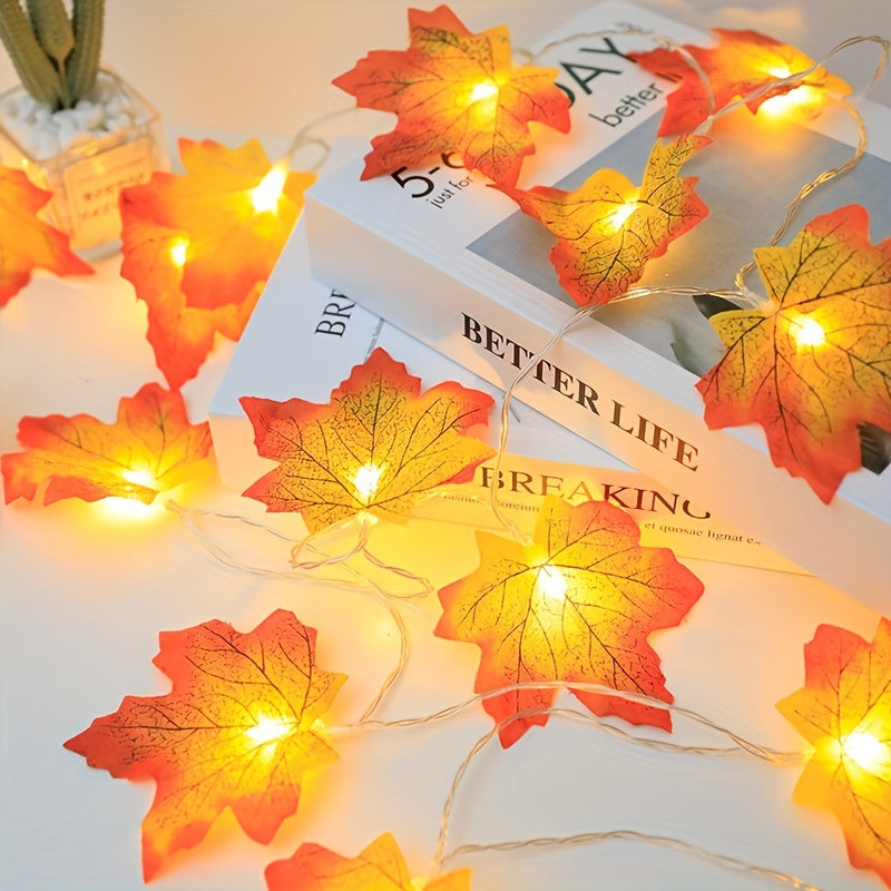 LED Blätter Lichterkette – Warme Herbststimmung für Zuhause und Feste