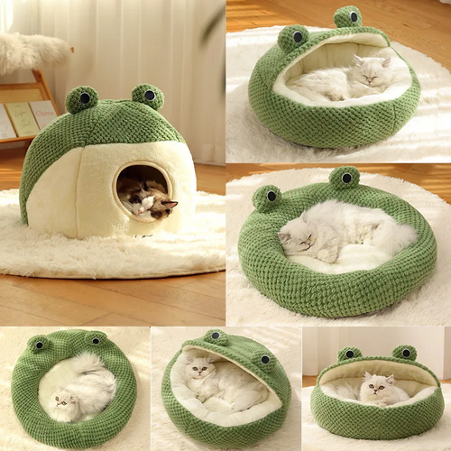 Bequemes Haustierbett Froschdesign
