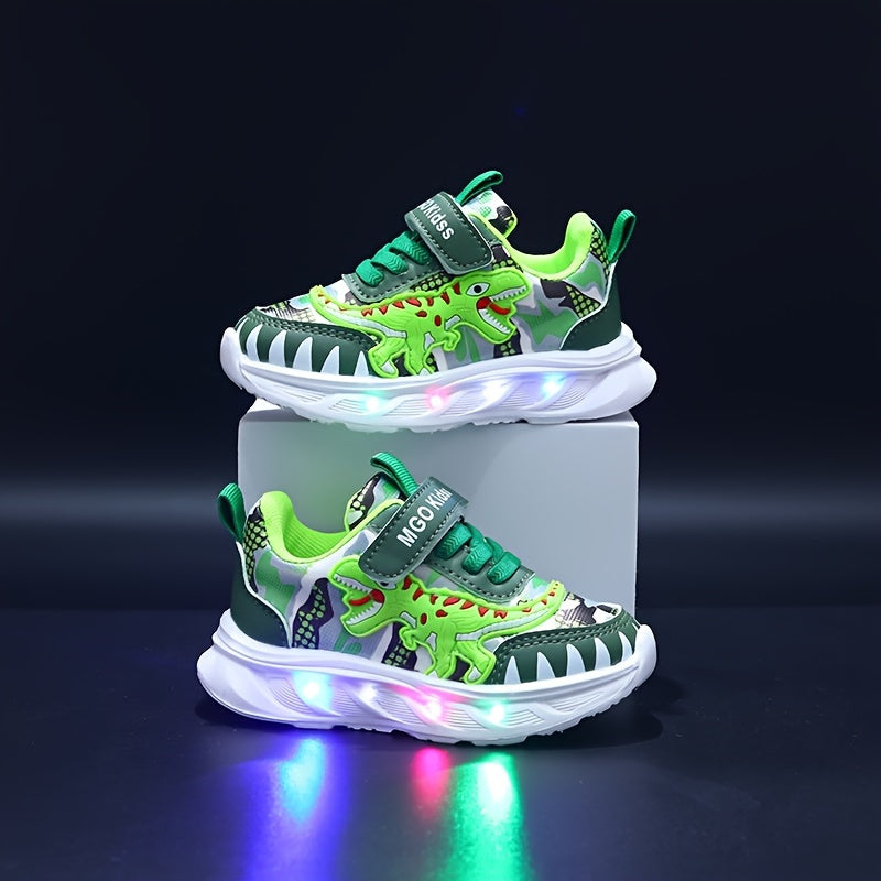 Dinosaurier LED Sneaker für Kinder - Verspielt und beleuchtet für Abenteuer