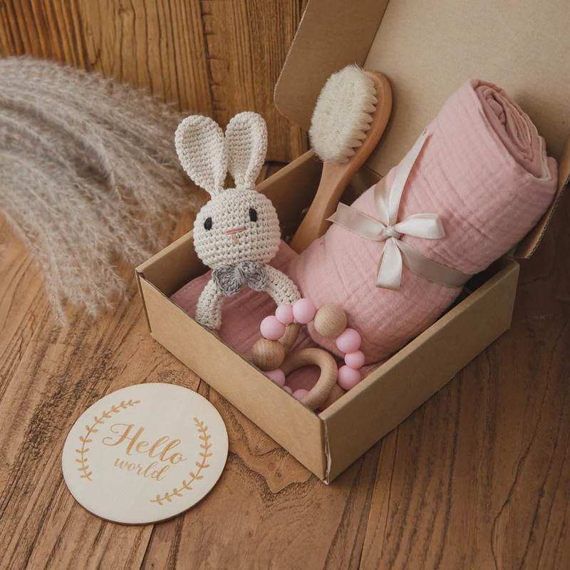 Luxe Baby Geschenkbox – Warme Willkommensset für Neugeborene