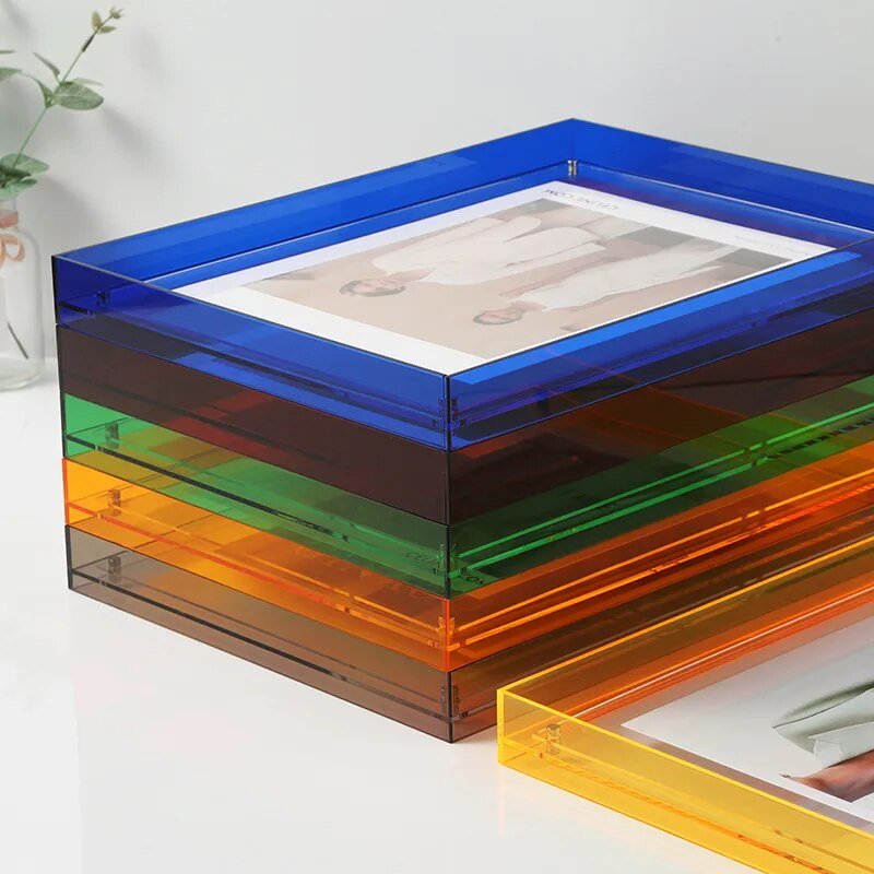 Lebendiger Acryl-Displayrahmen – Moderner farbiger Bilderhalter