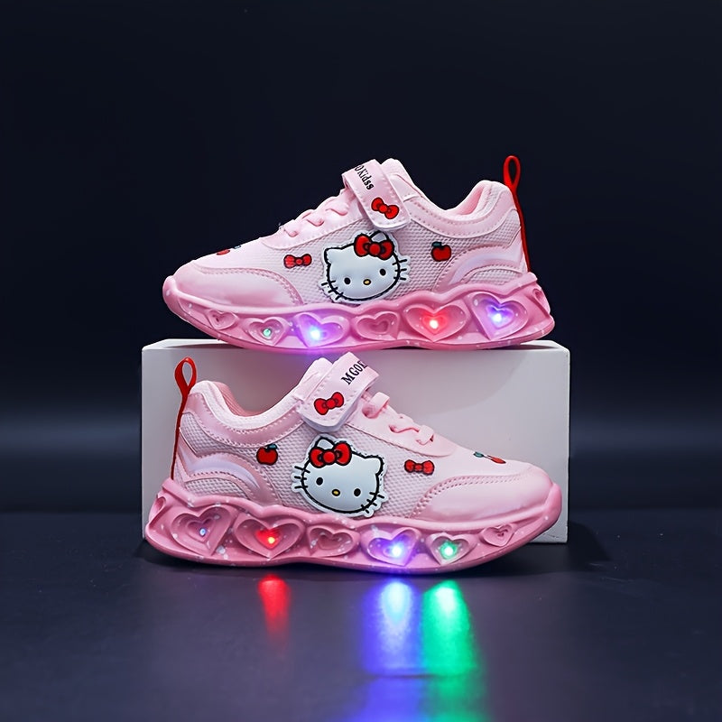 Leuchtende Hello Kitty Sneakers – Atmungsaktive und Gepolsterte Spaßschuhe