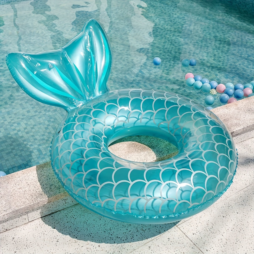 Mermaid Scale Aufblasbarer Pool Float – Ergonomisches Design mit Kissen
