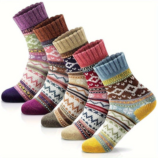 Lola Set von 5 Paar Wintersocken für Damen – Warm und Bequem für die Kalten Monate