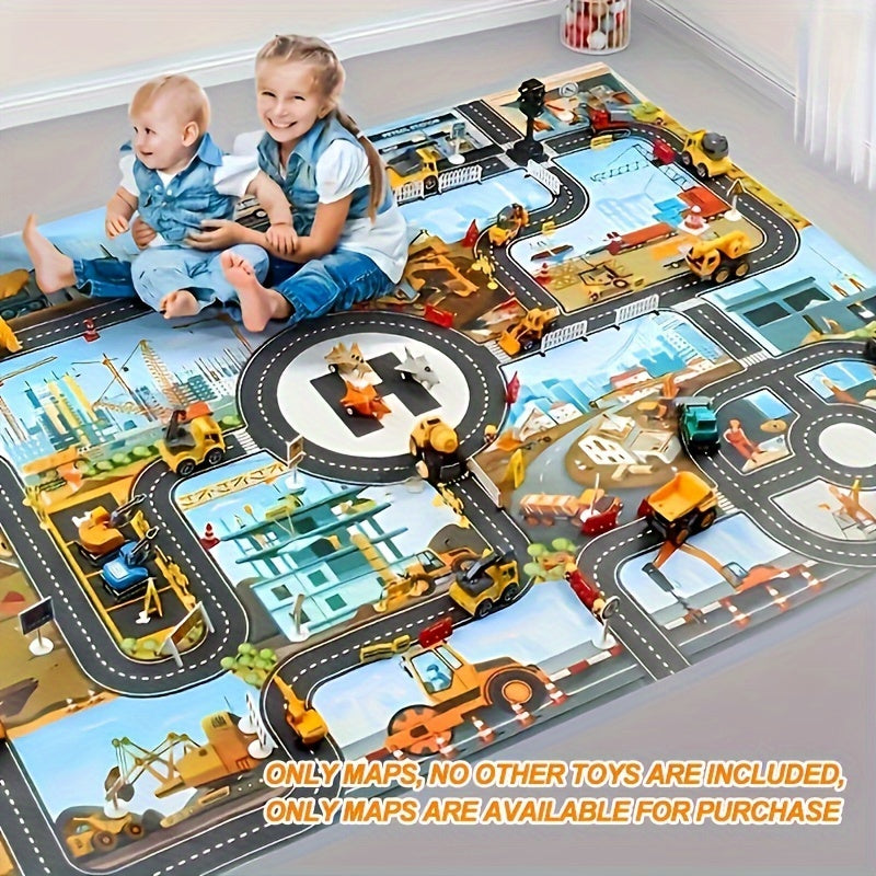 Bau und Abenteuer Spielteppich – Für Kleine Entdecker und Kreative Spieler