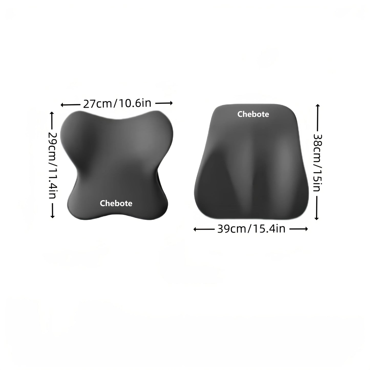 Ergonomisches Autositzkissen-Set – Memory Foam Lenden- und Nackenstütze