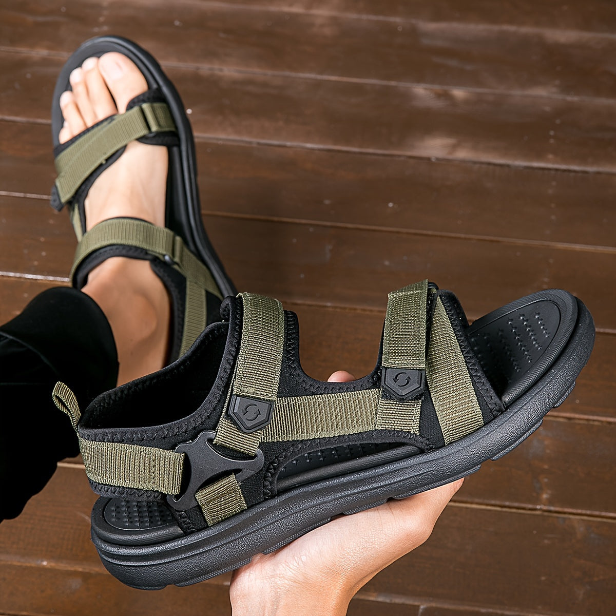 TrailVent Atmungsaktive Herren-Sandalen – Bequemer Outdoor-Grip