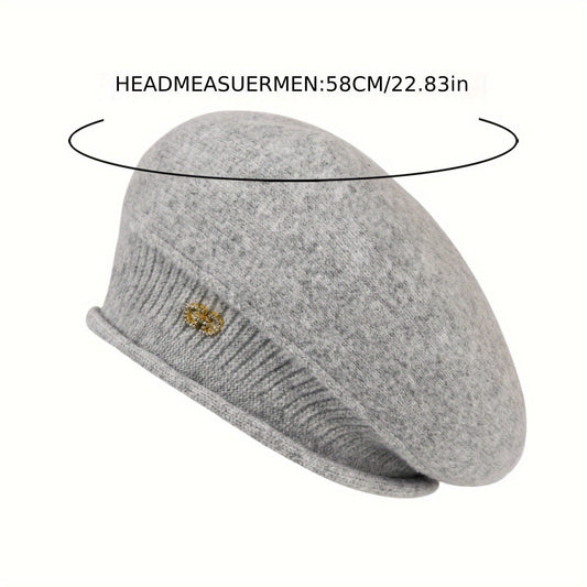 Chic gestricktes Beret für Damen – Eleganz und Wärme für den Winter