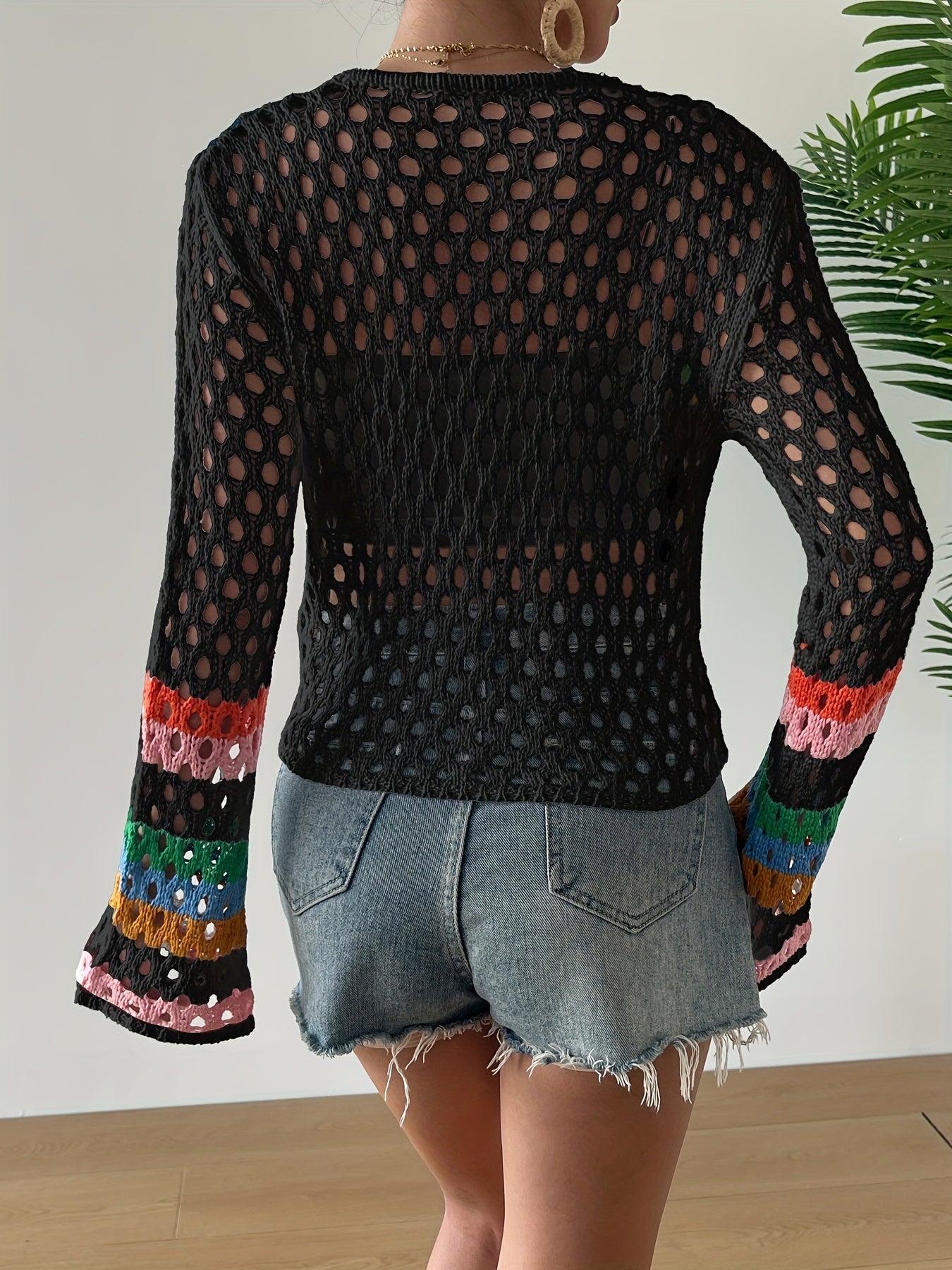 Bohemien Handgemachte Häkelkleid – Farbenfroh und Bequem