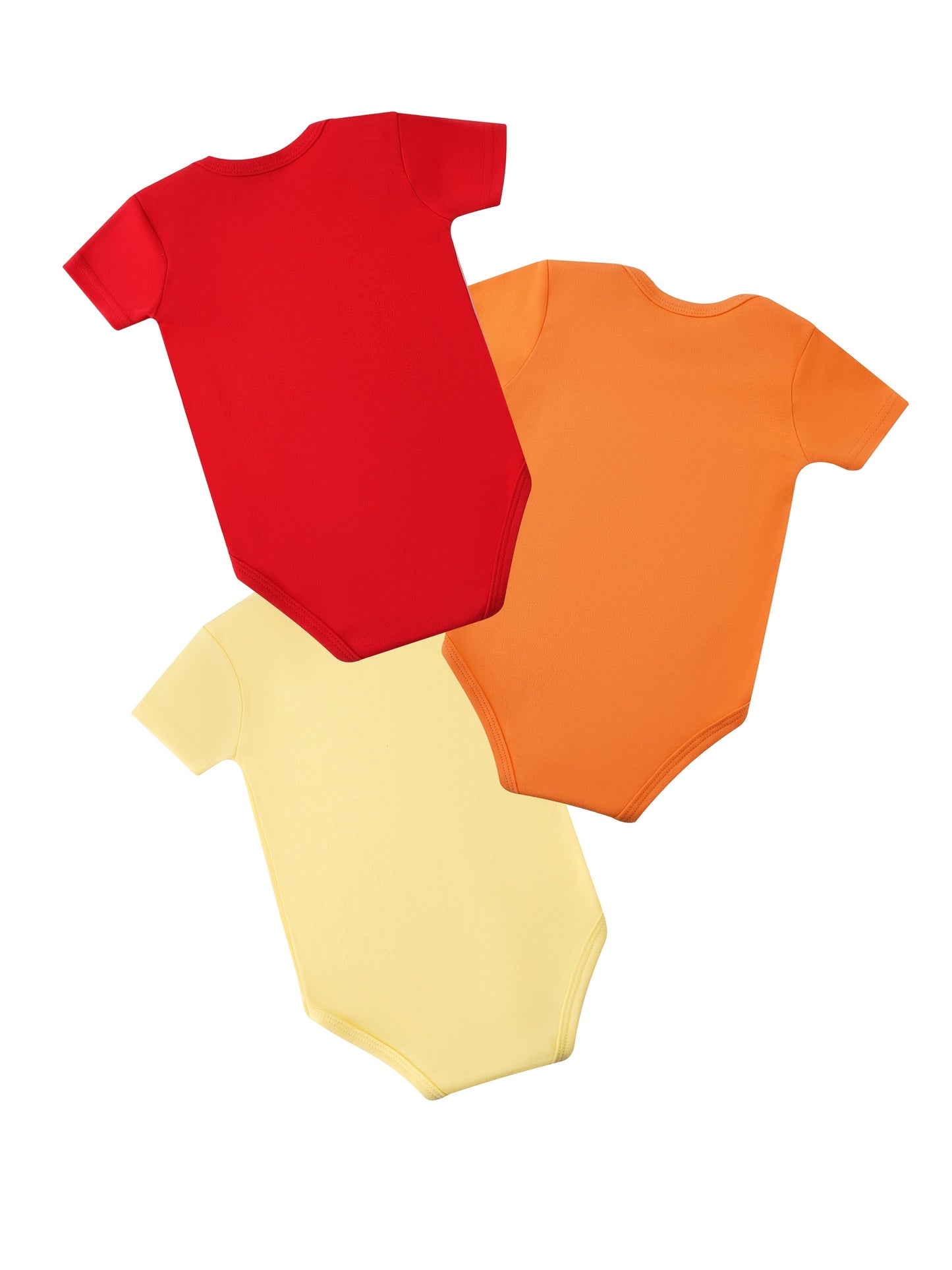 3er-Pack Baby Bodysuits – Weiche Baumwolle mit Verspielten Lebensmittel-Drucken