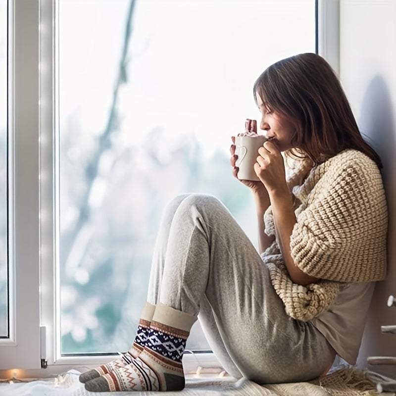 Lola Set von 5 Paar Wintersocken für Damen – Warm und Bequem für die Kalten Monate