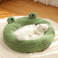 Grüner Frosch Halbschuppen Nest