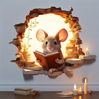 Maus liest ein Buch A 12*12cm