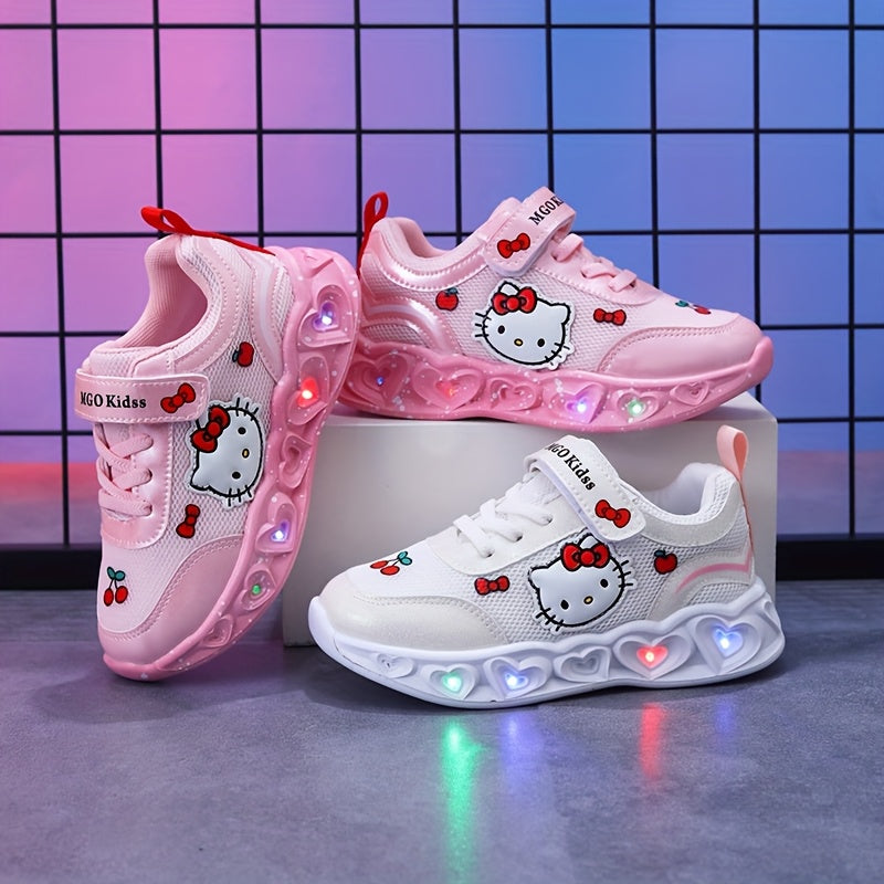 Leuchtende Hello Kitty Sneakers – Atmungsaktive und Gepolsterte Spaßschuhe