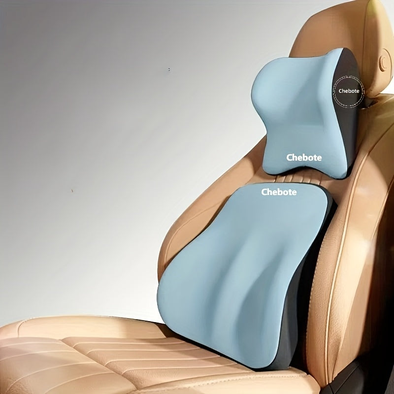 Ergonomisches Autositzkissen-Set – Memory Foam Lenden- und Nackenstütze