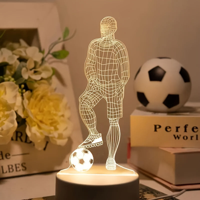 Fußballer 3D-Lampe – Für eine sportliche Atmosphäre