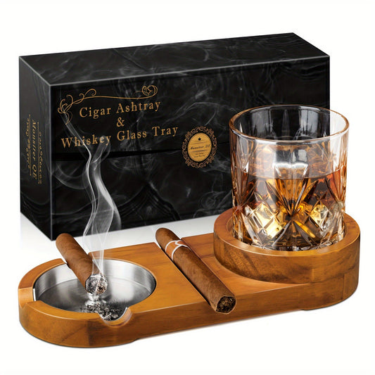 Luxus Cigarre & Whiskey Tray – Das Perfekte Geschenk für Vater oder Partner