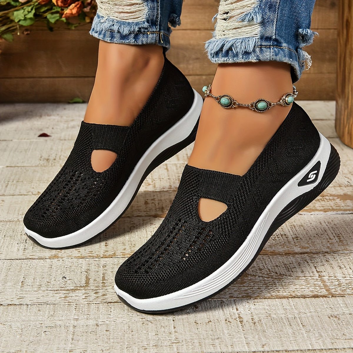 Lässige, atmungsaktive Slip-on-Sneakers