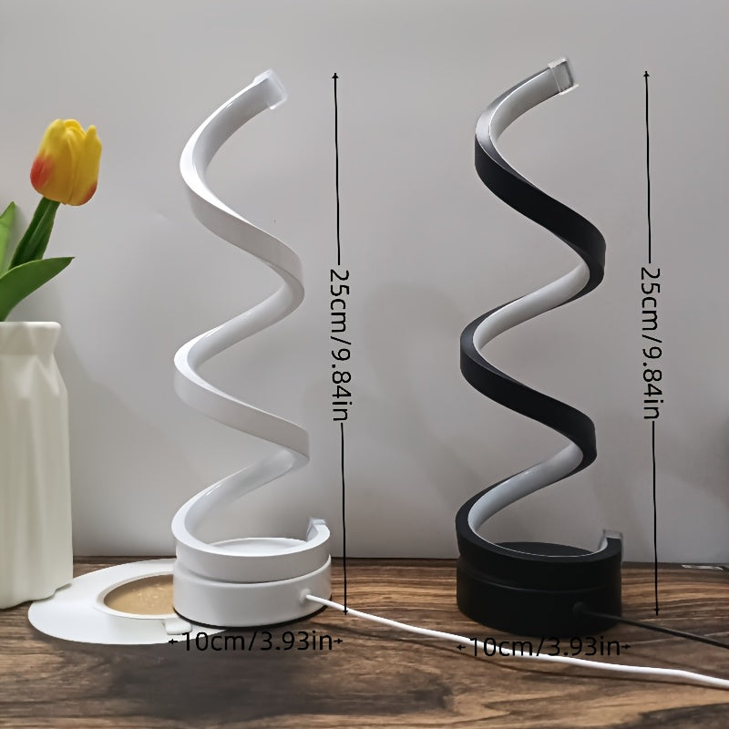 Spiral-LED-Schreibtischlampe – Moderne dimmbare Beleuchtung