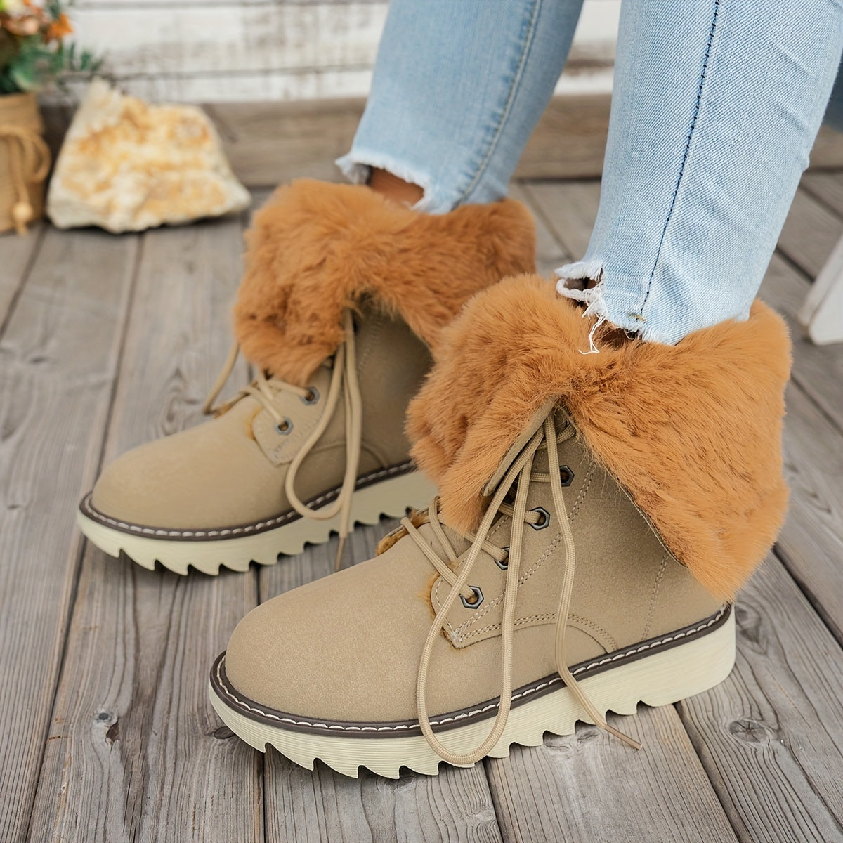 Lieke Winterstiefel mit Schnürung - Für Stil und Wärme