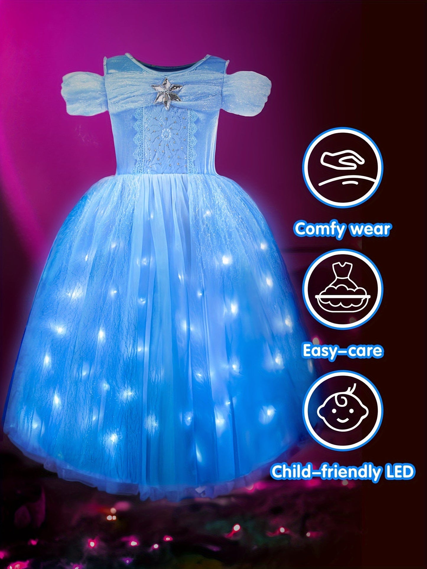 Magisches LED Tutu Kleid für Mädchen – Verzaubernde festliche Erfahrung