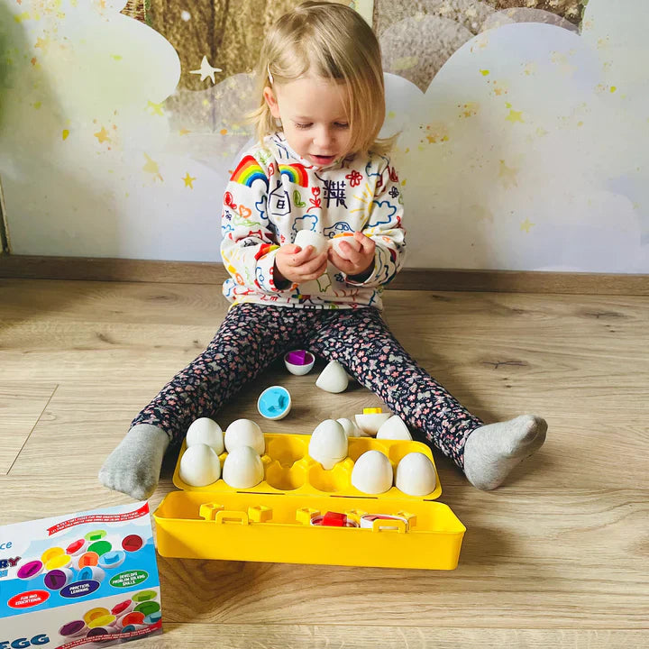 Lern-Eier Puzzle-Spiel - Montessori Spaß für kleine Entdecker
