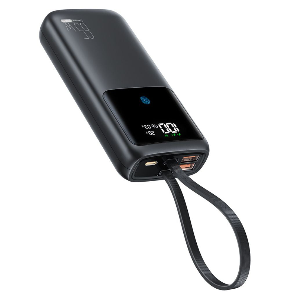 VoltMate Pro 65W – Schlanke Multilade-Powerbank mit Touch-Display
