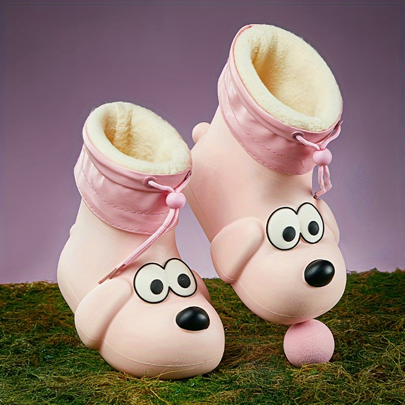 Plüsch Welpen Gummistiefel für Kinder – Warm und verspielt für regnerische Tage