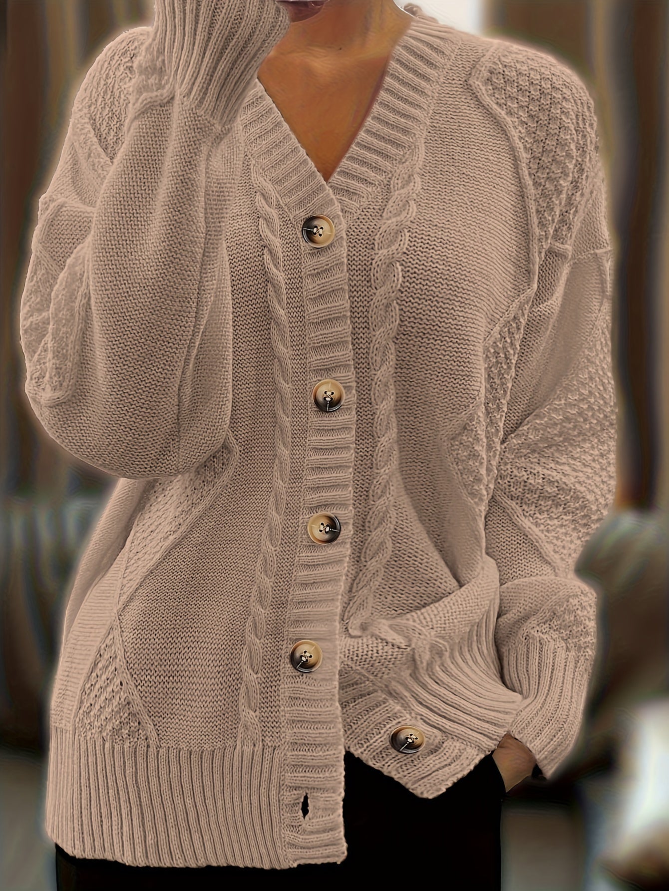 Mia Kabelstrick Cardigan - Bequem und Stylisch für Damen