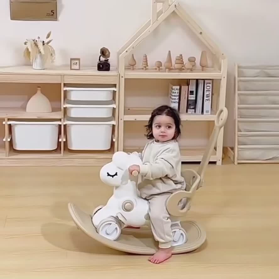 2-in-1 Baby Schaukelpferd und Laufrad - Sicheres und Spaßiges Spielzeug