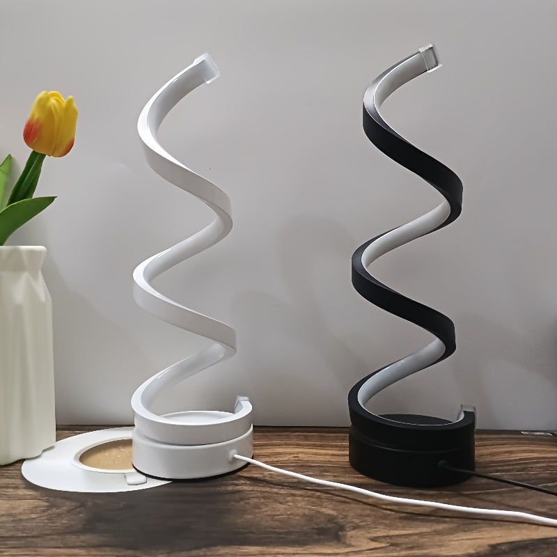 Spiral-LED-Schreibtischlampe – Moderne dimmbare Beleuchtung