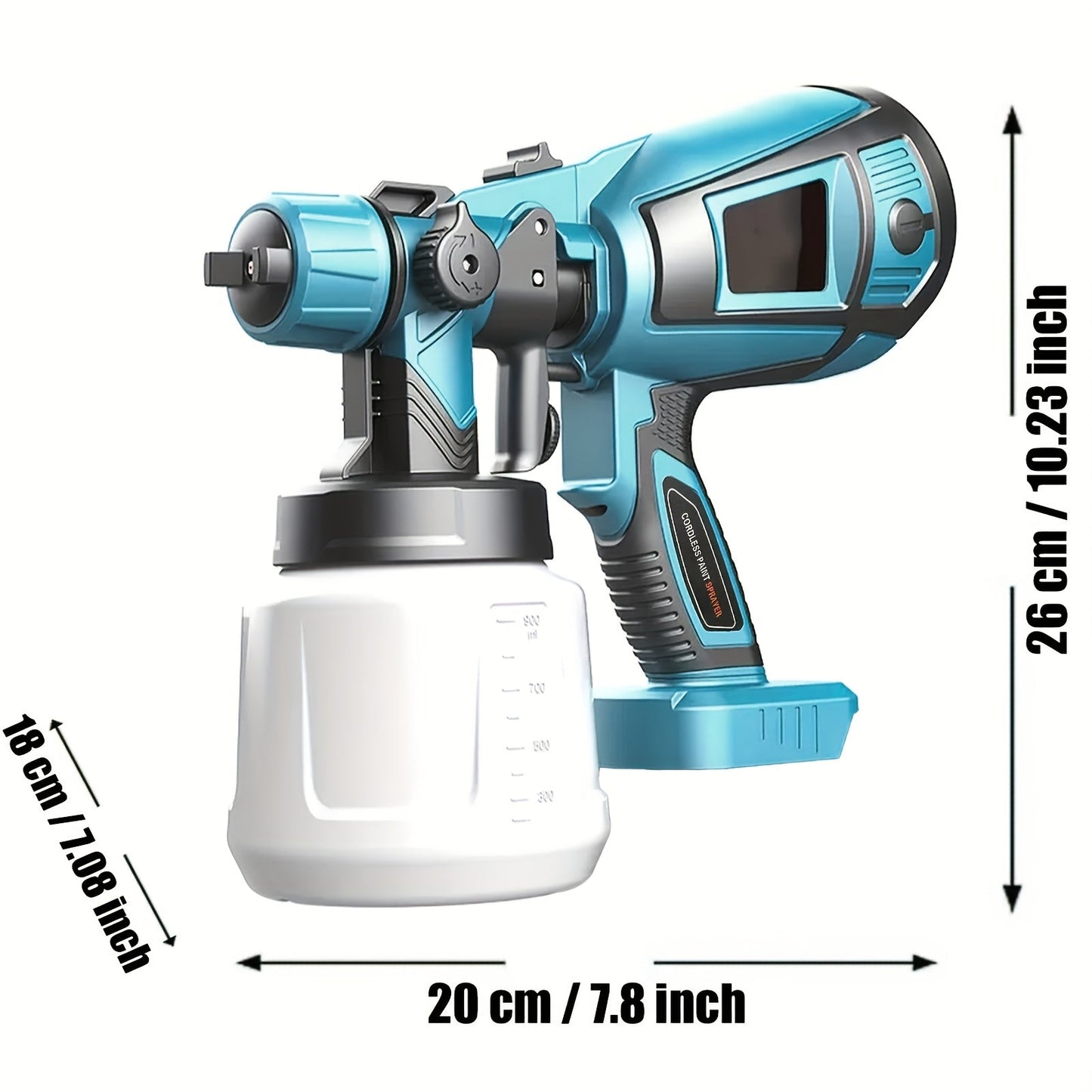 ProSpray Farbsprüher – Kabellos mit 2 Batterien und 1000ml Abnehmbarem Behälter