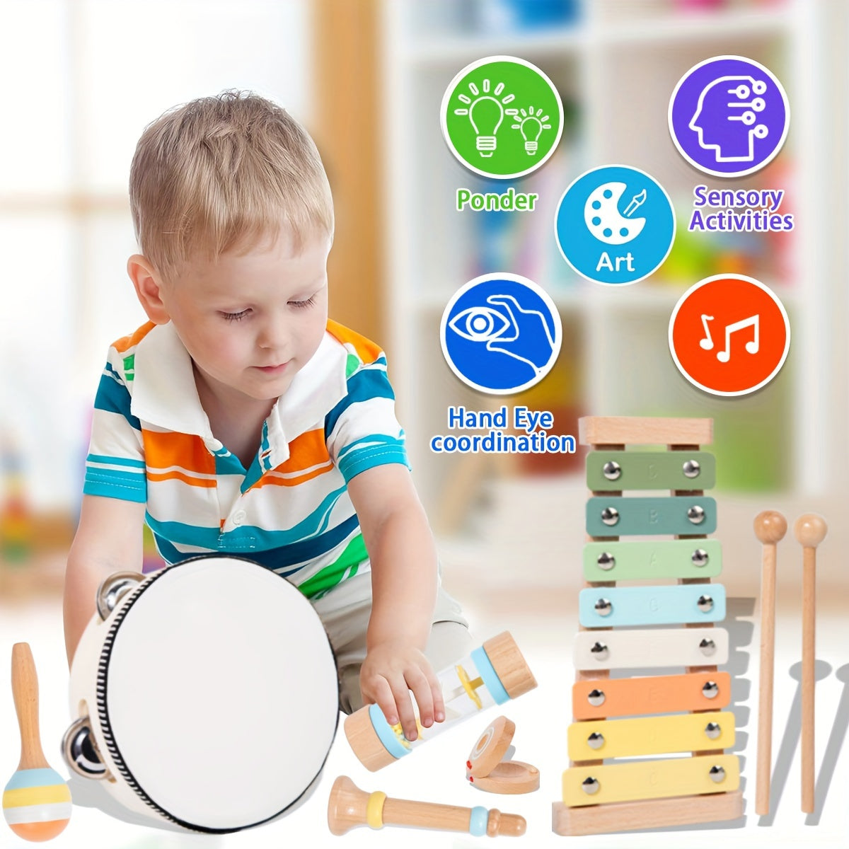 Pädagogisches Musikinstrumente-Set – Perfekt für kreative Entwicklung