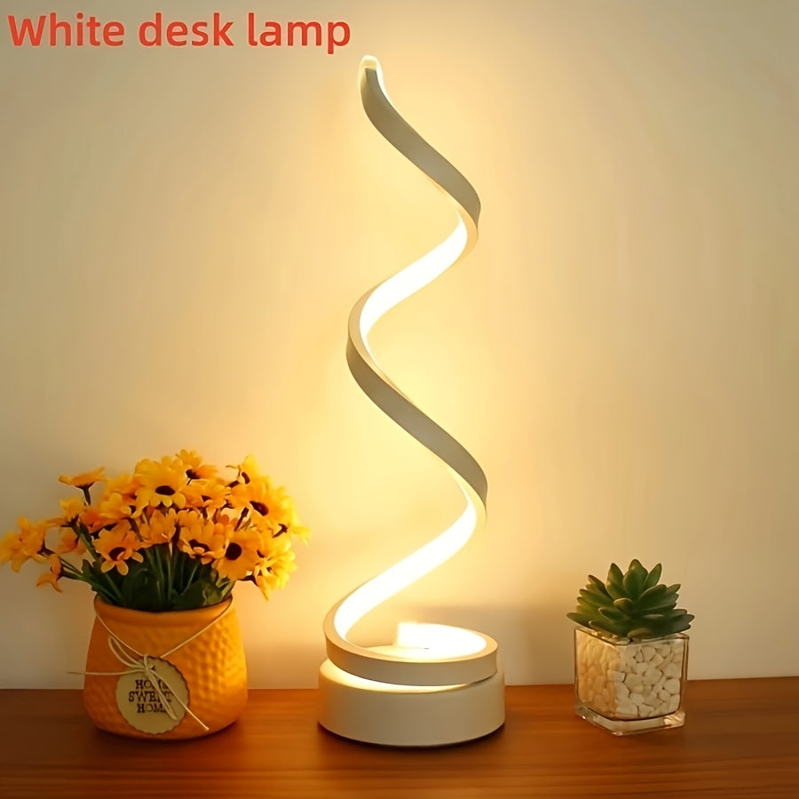 Spiral-LED-Schreibtischlampe – Moderne dimmbare Beleuchtung