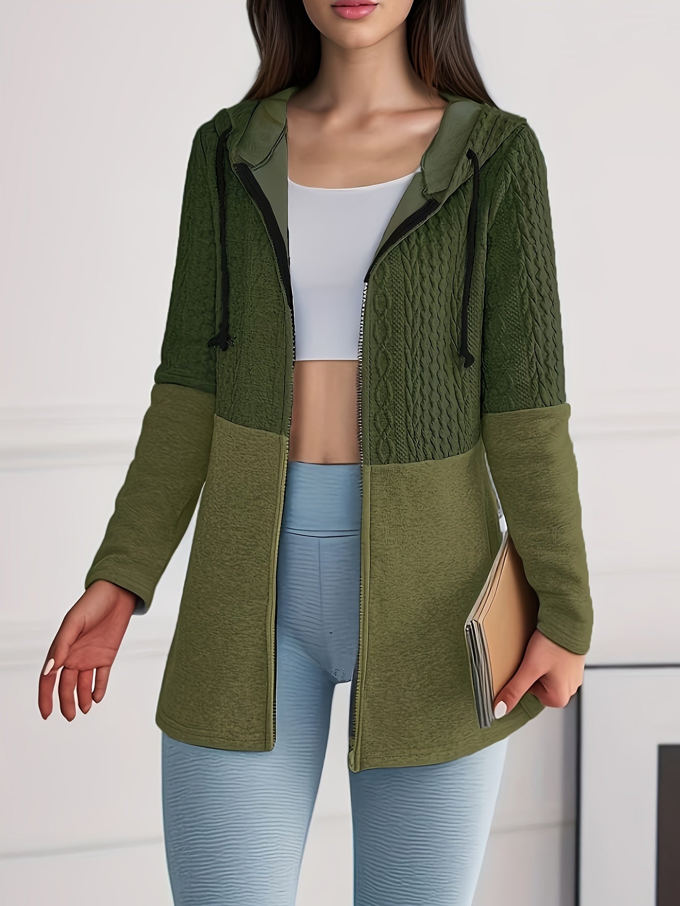 Luna Strick Hoodie Jacke – Stylisch und Bequem für Damen im Herbst und Winter