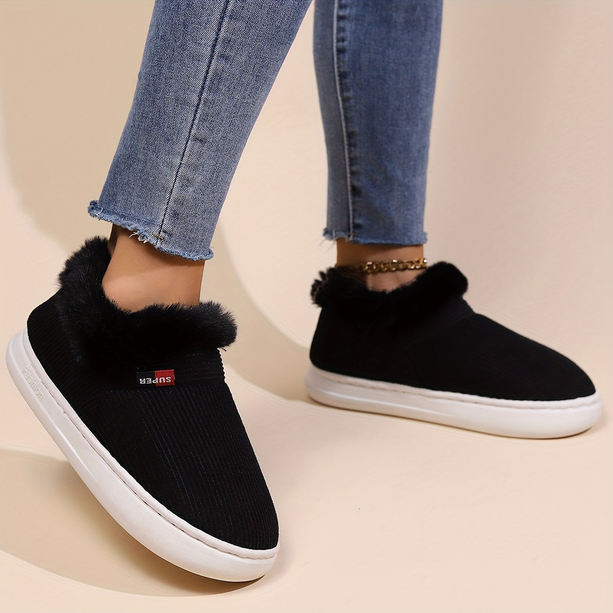 Liza Fluffy Hausschuh – Wärme und Komfort für Damen