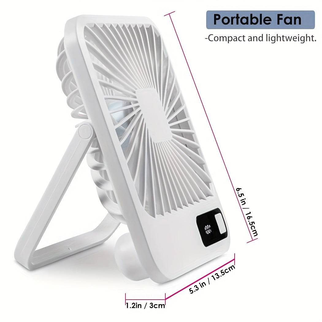 Eritex Tragbarer Tischventilator – Zusammenklappbar mit 5 Geschwindigkeitsstufen