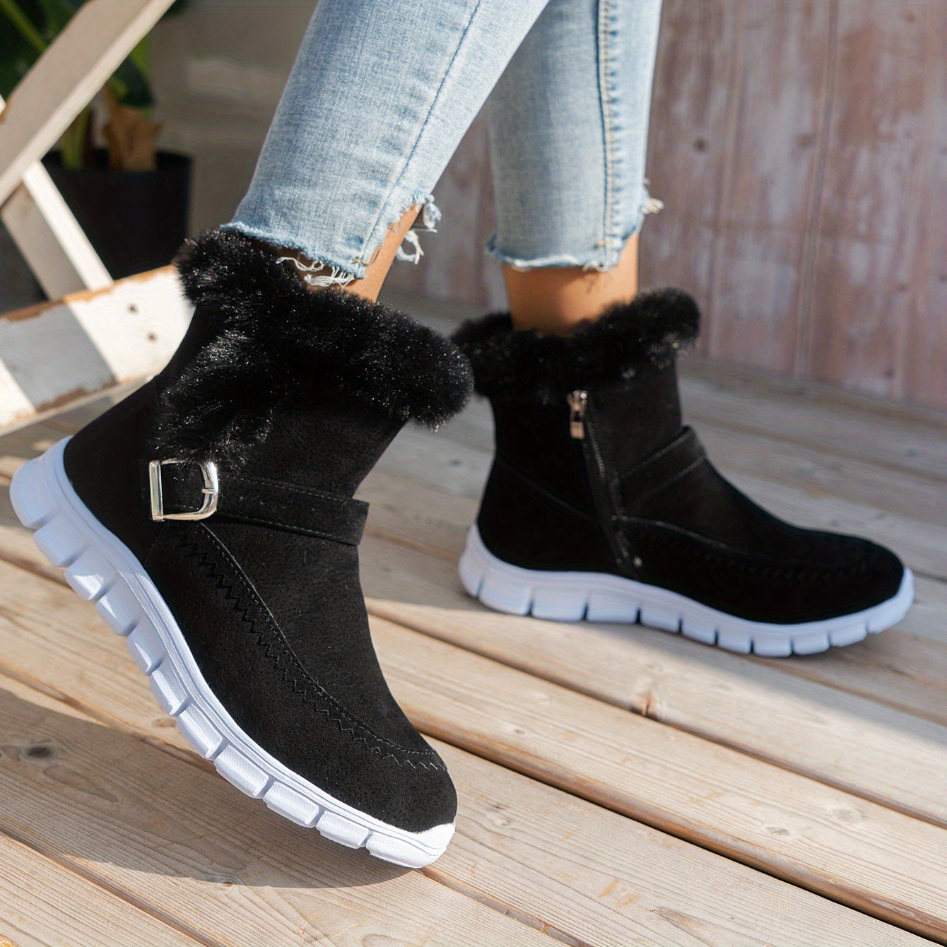 Warme Samt-Schneestiefel für Damen – Komfortabel und Stilvoll