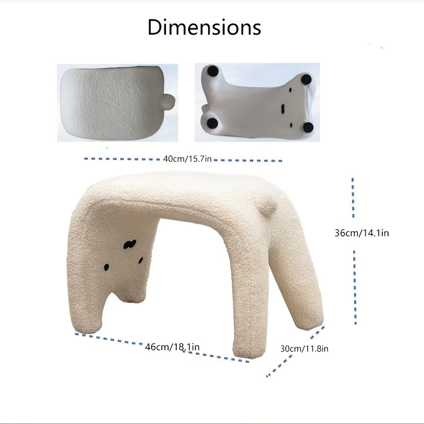 Katzenförmiger Plüschhocker – Gemütliches und Funktionales Design