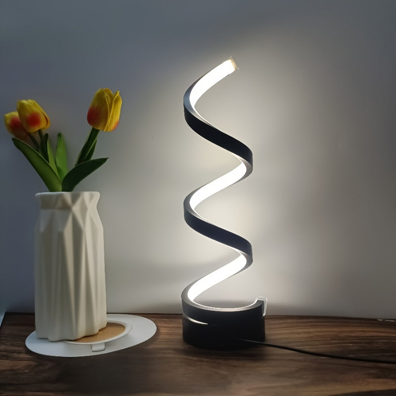 Spiral-LED-Schreibtischlampe – Moderne dimmbare Beleuchtung
