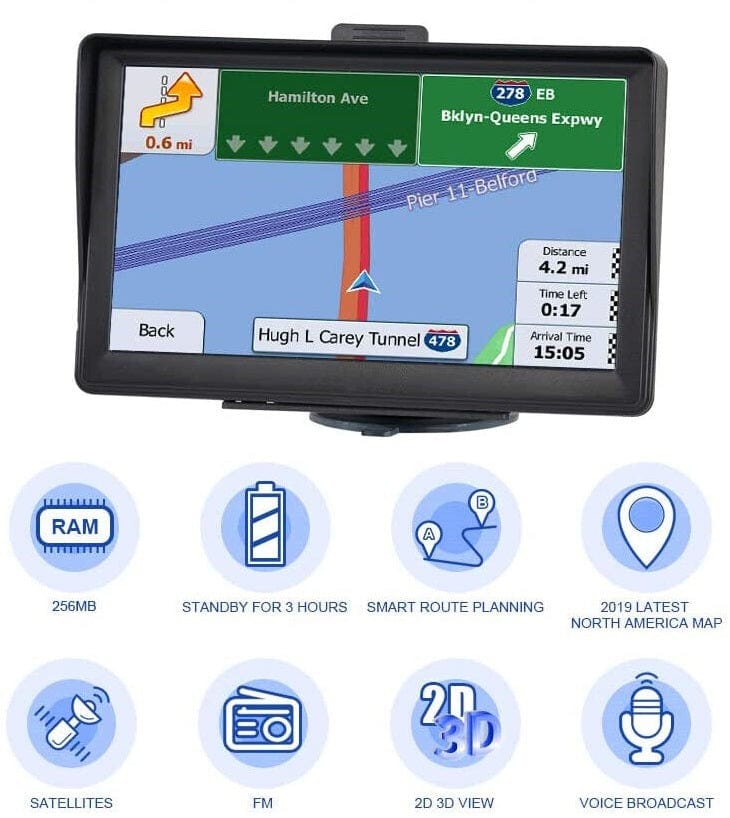 7 Zoll GPS-Navigationssystem – Zuverlässige Routenführung für Auto und Lkw