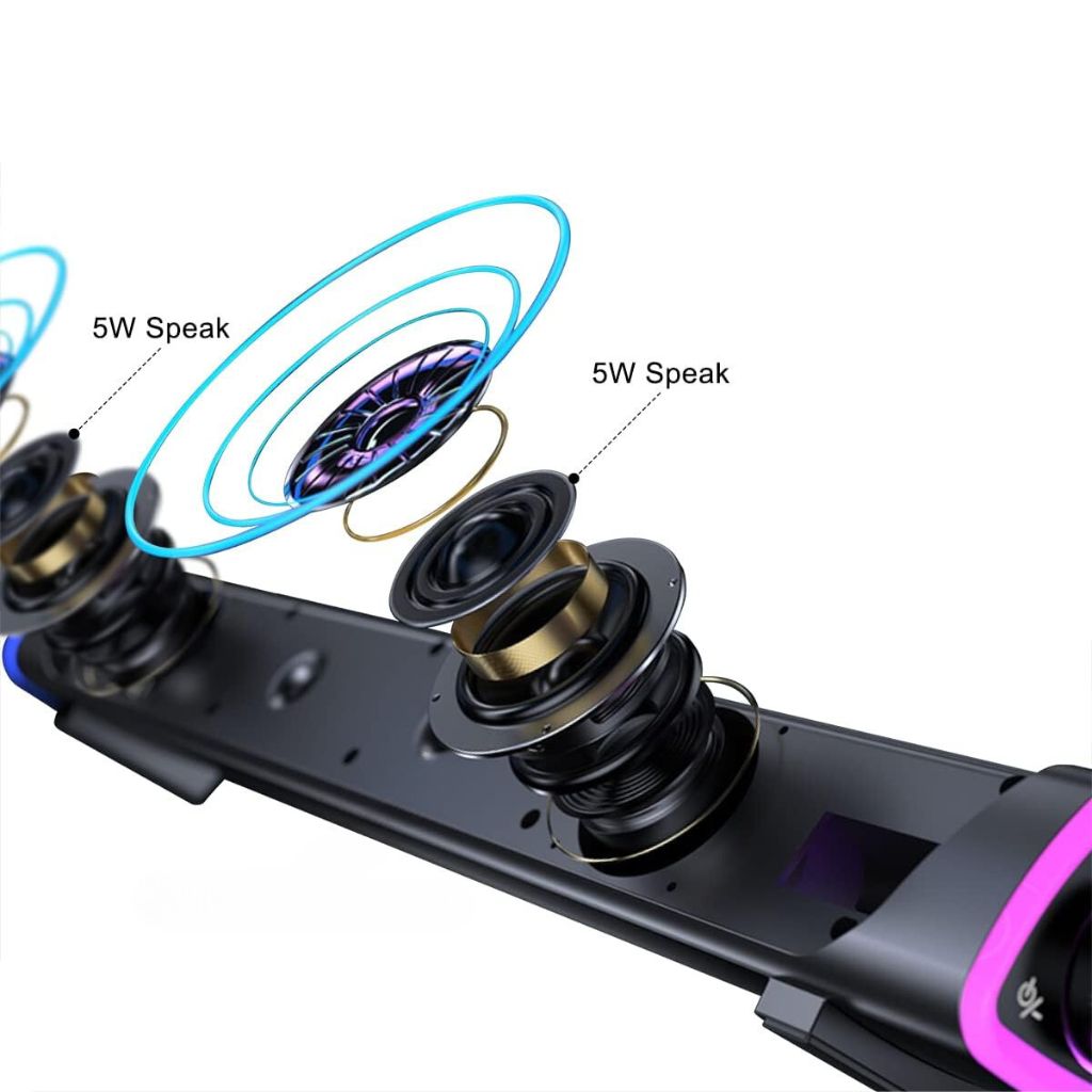 SonicBeam Gaming Soundbar – Dynamischer Klang mit LED-Ambiente