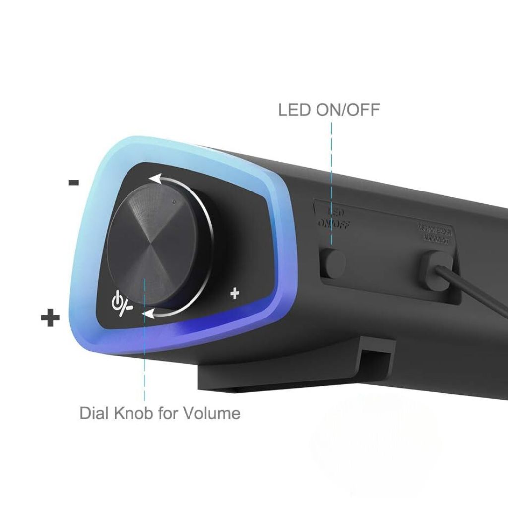 SonicBeam Gaming Soundbar – Dynamischer Klang mit LED-Ambiente